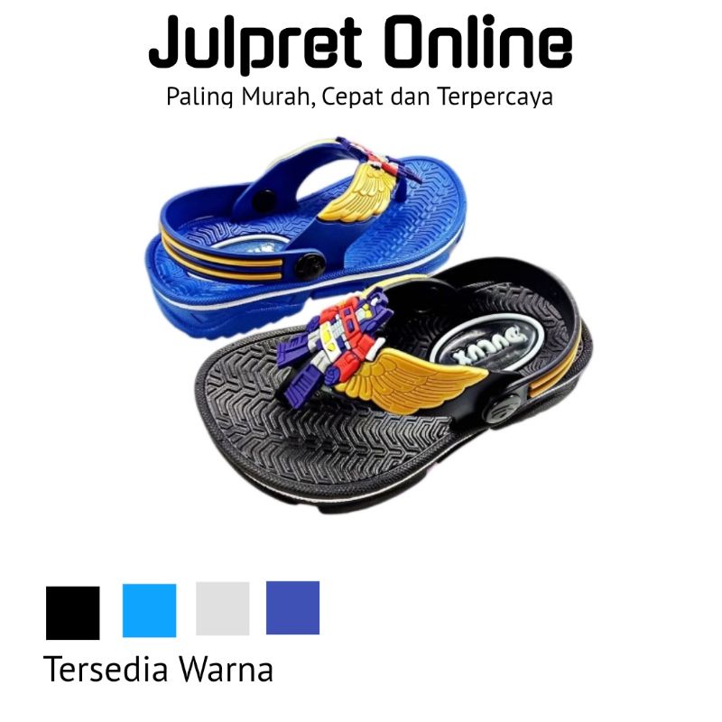 Cq 051E รองเท้าแตะ ลายหุ่นยนต์ สําหรับเด็กผู้ชาย