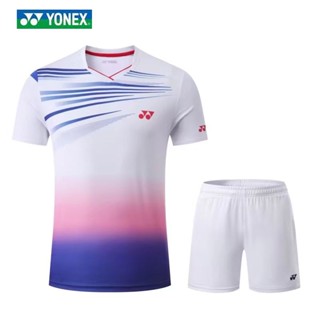 Yonex เสื้อแบดมินตัน แห้งเร็ว ผู้ชายและผู้หญิง แขนสั้น เสื้อทีมเทนนิส เสื้อกีฬา เสื้อแข่งขัน 2066