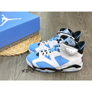 Air Jordan 6 University Blue University Blue AJ6 รองเท้าบาสเก็ตบอล รองเท้าวิ่ง E8TV