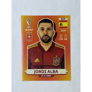 Jordi Alba สติ๊กเกอร์สะสม ฟุตบอลโลก world cup 2022 Spain Espana ของสะสมทีมฟุตบอล สเปน