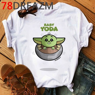 Baby Yoda Star Wars t shirt female vintage streetwear couple clothes ulzzang graphic tees women tshirt aesthetic_05