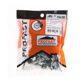 PROFAST สกรูท้องลอน แปเหล็ก 10 x 30 มม. (แพ็ค 50 ตัว) ใช้สำหรับยึดแผ่นหลังคากับแปเหล็ก เคลือบสารกันสนิม