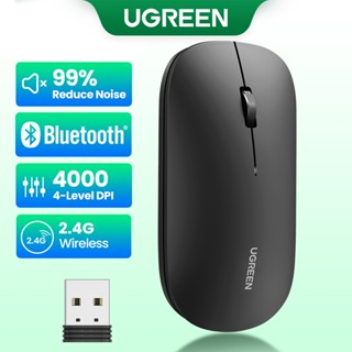 Ugreen เมาส์บลูทูธไร้สาย 2.4G โหมดคู่ เสียงเงียบ 4000 DPI สําหรับคอมพิวเตอร์ แล็ปท็อป 3 ซม.