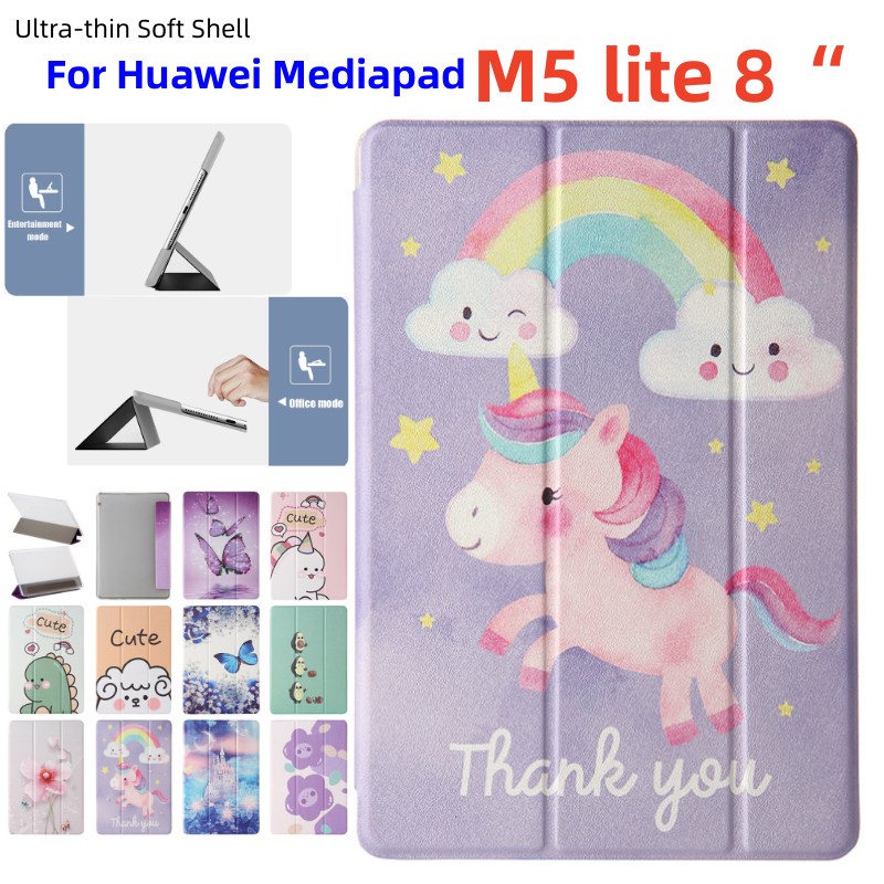 Huawei Mediapad M5 lite 8-inch 8.0" JDN2-W09 JDN2-L09 Casing Magnetic Stand Cover Tablet Slim Smart 