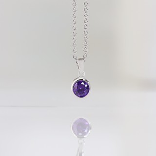 Jewelry Buffet Amethyst LUCKY STONE NECKLACE สร้อยคอพลอยเสริมดวง สร้อยคอ เครื่องประดับเสริมดวง เสริมสุขภาพ จิตใจ การบำบัด  (พลอย Amethyst)