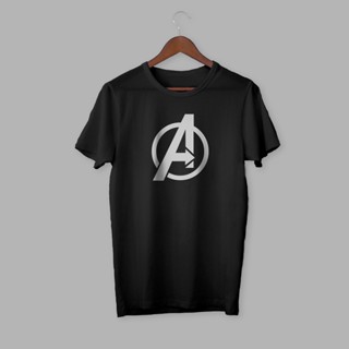 PRNT - Marvel Avengers Logo Silver Printed T-Shirt_04