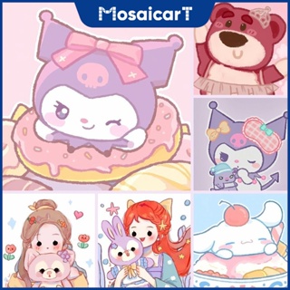 SANRIO 【MA อัพเกรด】5D คริสตัลครอสติช ลายซานริโอ้ คุโรมิ ขนาด 30x30 ซม. สําหรับตกแต่งผนังบ้าน DIY