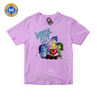 (ฟรีชื่อ) เสื้อยืด ผ้าฝ้าย พิมพ์ลาย INSIDE OUT MOTIF COTTUN สําหรับเด็ก