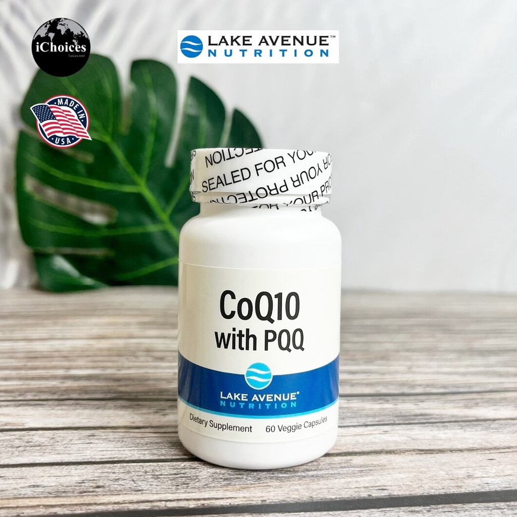 [Lake Avenue Nutrition] CoQ10 with PQQ, 100 mg, 60 Veggie Capsules โคคิวเท็น พีคิวคิว