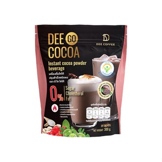 🎁สินค้าขายดี📌 DEE GO COCOA เครื่องดื่มโกโก้ปรุงสำเร็จชนิดผง น้ำตาล0% 20 ซอง 1 ห่อ