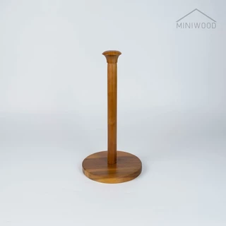 MINIWOOD แท่นกระดาษอเนกประสงค์ แท่นทิชชู่ม้วนยาว เสากระดาษอเนกประสงค์ Tissue Holder ผลิตจากไม้จริง (ลูกค้าประกอบสินค้...