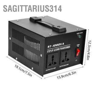 Sagittarius314 ตัวแปลงแรงดันไฟฟ้า 1000W 110V ถึง 220V หม้อแปลงไฟฟ้าเฟสเดียว ST-1000VA US Plug