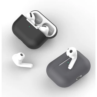 เคสซิลิโคน สีพื้น พร้อมคาราบิเนอร์ สําหรับ Airpods 4 3 2 1 Pro 2