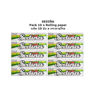 Pack 10 Booklets x SEDINA White Rolling paper (King size slim 110x44 mm.)