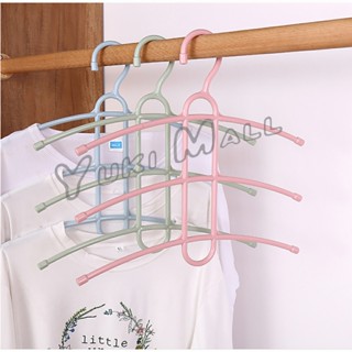 Yuki ไม้แขวนเสื้อ ก้างปลา ไม้แขวน 3 ชั้น  Portable Hanger