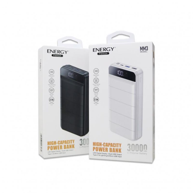 powerbank30000mAh รุ่นชาร์จเร็วไว มือถือเต็มเร็ว