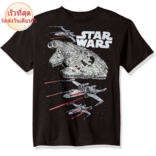 เสื้อ ยืด ผ้า มัด ย้อม Star Wars Boys Big Rebel Fights Logo Graphic Tee men เสื้อ ยืด ผู้ชาย คอกลม โอเวอร์ ไ_04