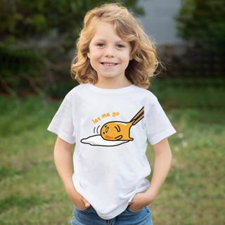 Cool Cartoon Tees Boys&amp;Girls T Shirts Funny Gudetama Baju Skin-friendly Baby Tops Let Me Go Lazy Egg Printed Childr_07