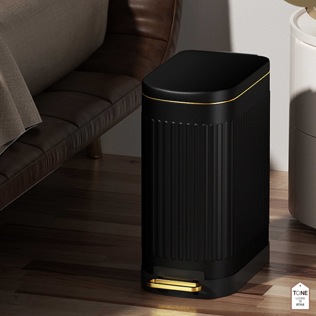 ถังขยะสเตนเลส ทรงสี่เหลี่ยมผืนผ้า 6 ลิตร (MH_161) ถังขยะแบบเหยียบกันน้ำและกันกลิ่น - รูปที่ 5