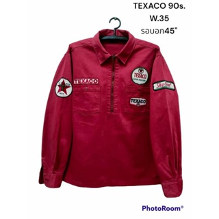 TEXACO 90s, แท้ รอบอก45"เสื้อช่างวินเทจงานเก่า