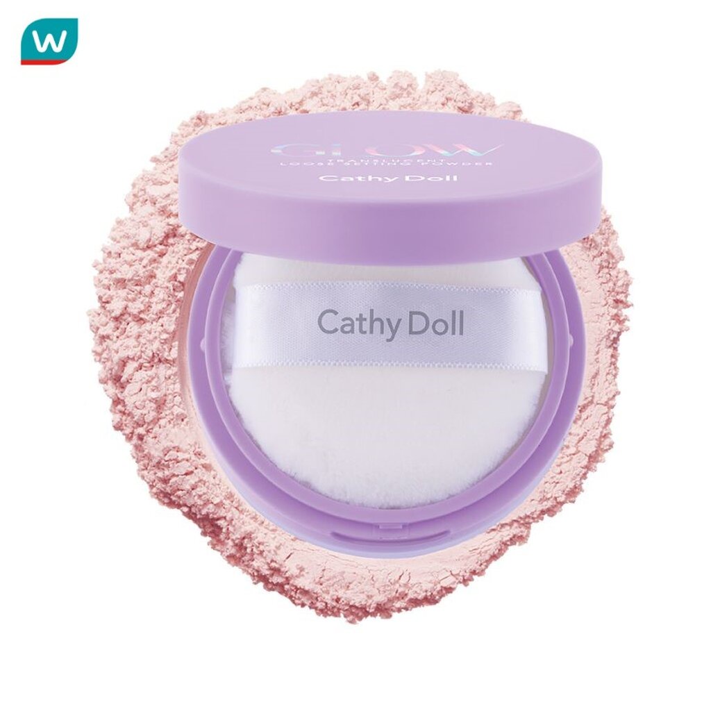 Cathy Doll เคที่ ดอลล์ แป้งฝุ่น โกลว์ ทรานสลูเซนต์ ลูส เซ็ตติ้ง พาวเดอร์ 10ก.