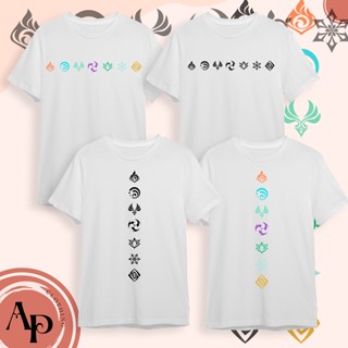 Genshin Impact Elements Logo Loading Characters Unisex Men Women TShirt_03