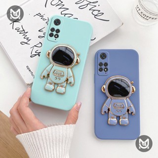 [พร้อมส่ง] เคสโทรศัพท์มือถือ ซิลิโคน กันกระแทก ลายนักบินอวกาศน่ารัก พร้อมขาตั้ง สําหรับ Xiaomi Redmi 12C 10 10A 10C 9 9T 9A 9C