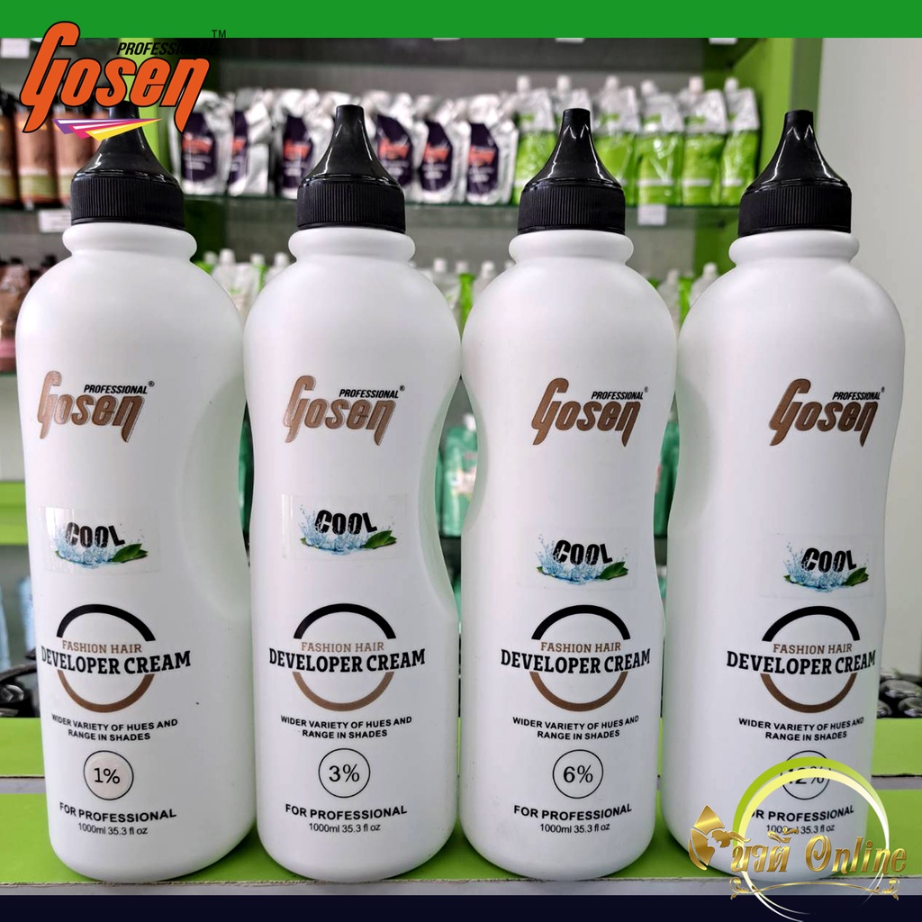 Gosen Cool Developer Cream โกเซ็น ไฮโดรเยน สูตรเย็น ผสมครีมฟอก ฟอกผม ไฮโดรเจน ผสมผงฟอก ฟอกขาว 1000ml