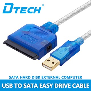 Dtech สายเคเบิลฮาร์ดไดรฟ์ USB เป็น HDD SSD 3.5 2.5 นิ้ว 22-Pin SATA เป็น USB 2.0 พร้อมไฟแสดงสถานะ LED SATAII สําหรับแล็ปท็อป คอมพิวเตอร์