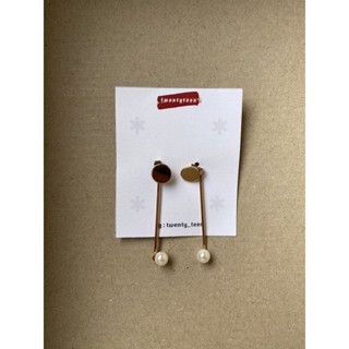 Golden Earrings with pearl