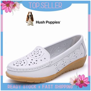 HUSH PUPPIES รองเท้าโลฟเฟอร์ ส้นแบน แบบสวม สําหรับผู้หญิง