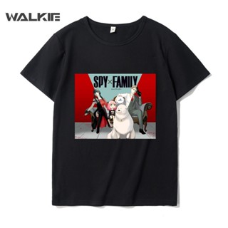 WALKIE Spy X Family Tshirt Character Anya Forger Bond Anime Printing Boys Graphic T-shirt Kids Short Sleeve Tops Gi_05