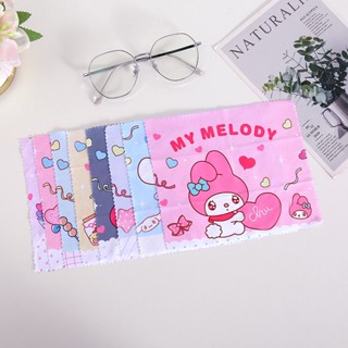 Sanrio ผ้าเช็ดแว่น ลายการ์ตูน Hello Kitty Melody Kuromi LittleTwinStars Cinnamoroll PompomPurin BADBADTZ-MAR น่ารัก อเนกประสงค์ สําหรับทําความสะอาดหน้าจอโทรศัพท์มือถือ