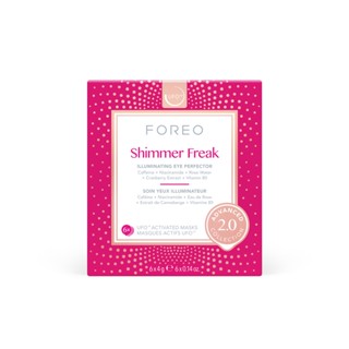 FOREO UFO Masks Shimmer Freak 2.0 x 6 ฟอริโอ้ ยูเอฟโอมาส์ก สูตรสำหรับดูแลผิวหน้าและรอบดวงตา (6 ซอง/กล่อง)