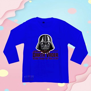 เสื้อยืดแขนยาว พิมพ์ลายตัวละคร Starwars darth vader สําหรับเด็ก