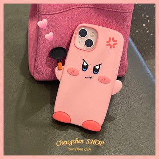 เคสป้องกันโทรศัพท์มือถือซิลิโคน ลาย Angry Kirby สําหรับ iPhone 14ProMax 13Pro XS 11 12Promax 13Promax 11 12 13