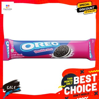 ขนม โอรีโอ ดับเบิ้ลสตัฟ คุกกี้แซนวิชรสช็อกโกแลต สอดไส้ครีมวานิลลา 135.3 ก. Oreo Double Stuff Chocolate Sandwich Cookies