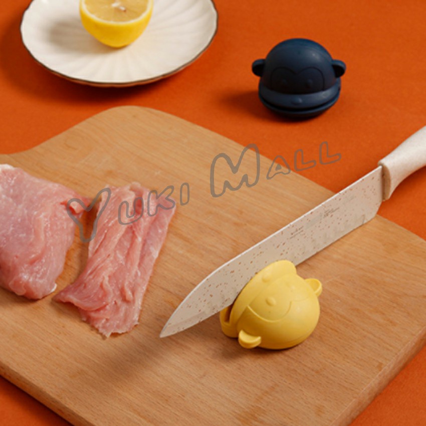 YuKi หินลับมีด มินิ หน้าการ์ตูน หินลับมีดทำครัว ลับคมกรรไกรได้ Cartoon whetstone – โปรปัง