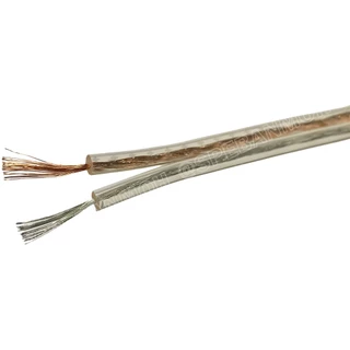 [ 60 เมตร ] LASER F-20 สายลำโพงใส F20 Speaker Cable ต่อลำโพง Twins Cable สายไฟคู่ ทองแดงแท้ 2C x 0.5 sq.mm ทองแดงแท้ ...