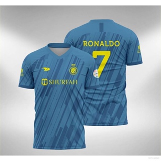 เสื้อกีฬาแขนสั้น ลายทีมชาติฟุตบอล Ronaldo No.7 Al Nassr SY3 2022-2023 พลัสไซซ์ สําหรับผู้ชาย และผู้หญิง YS3