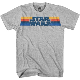 STAR WARS Lost Space Rainbow Logo Adult Tee Graphic T-Shirt for Men Tshirt Mens cotton T-shirt interesting round n_01