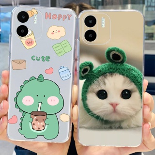 เคสโทรศัพท์มือถือ ซิลิโคนนิ่ม TPU ลายไดโนเสาร์ แมวน่ารัก สําหรับ Xiaomi Redmi A1 Redmi A1+ 2022 RedmiA1 A 1 Plus