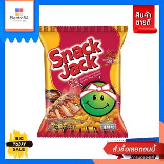 Snack Jack(สแน็คแจ็ค) SNACK JACK สแน็คแจ๊ค รสสเต๊กไก่ซอสจิ้มแจ่ว 65 กรัม SNACK JACK Snack Jack Chicken Steak Flavor with