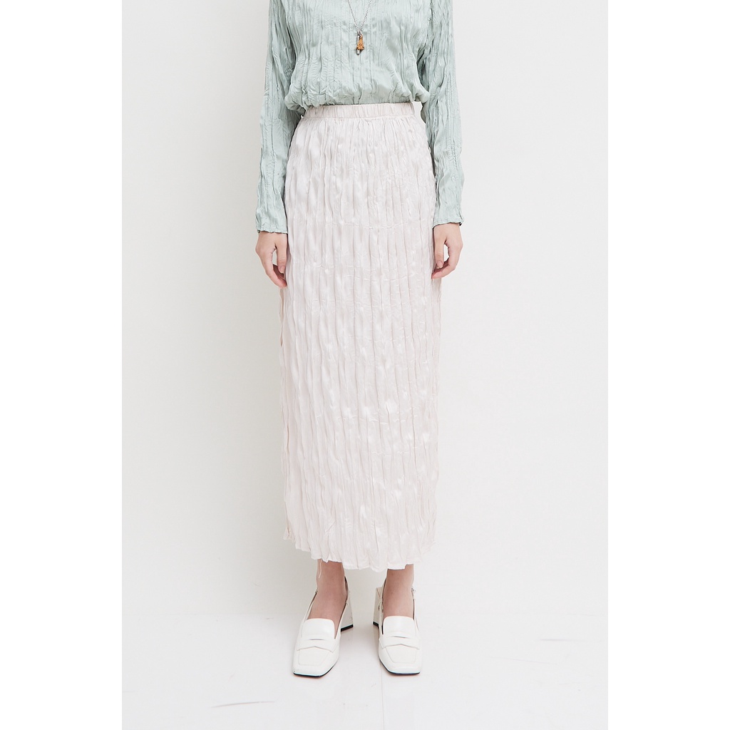 Shopatvelvet - Santeen Textura Skirt Pearl