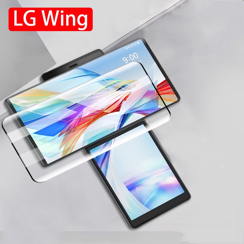 ฟิล์มกระจกนิรภัยกันรอยหน้าจอ 9H ขอบโค้ง 3D สําหรับ LG Wing 5G LG Velvet LG G9