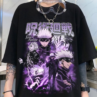 Women T-shirts Japanese Anime Jujutsu Kaisen Graphic Tops Summer Harajuku Gothic Short Sleeve Tshirt_05