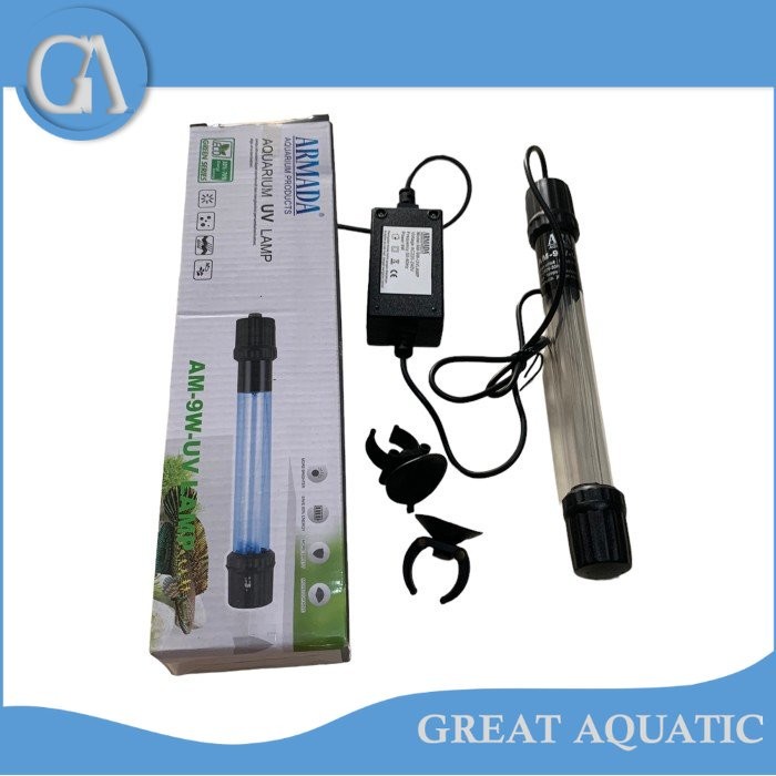 พิพิธภัณฑ์สัตว์น้ํา 9 วัตต์ UV LAMP ARMADA AM UV 9 WATT 9 W UV LAMP