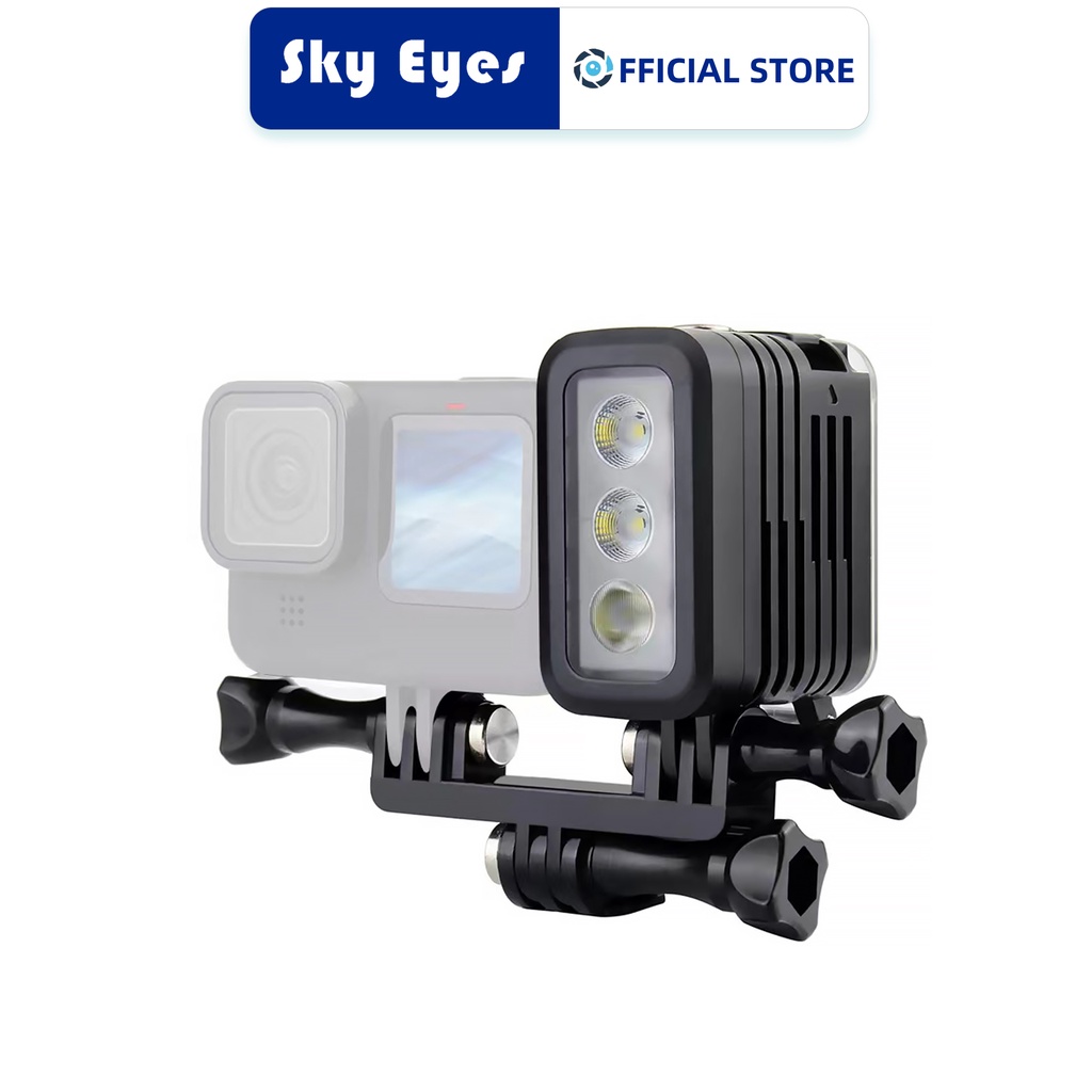 Skyeyes ไฟ LED กันน้ํา 45 เมตร สําหรับ GoPro 11 10 9 8 7 Insta360 ONE R RS และกล้องแอคชั่น Dive ถ่ายภาพ