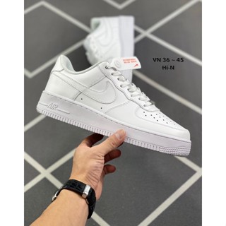 รองเท้า ผ้าใบ ชายหญิงรองเท้าวิ่ง Nike Air Force งาน high end ใบเสร็จใบเซอ