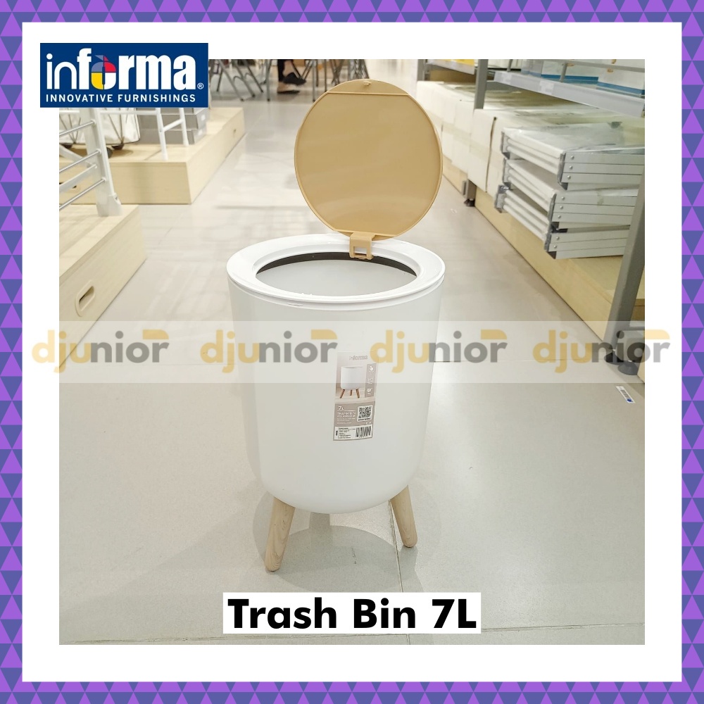 INFORMA - 7 ลิตร PUSH TRASH BIN / MINIMALIST SWING TRAASH BIN 7 L / 7L